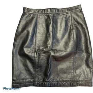 Wilsons Leather Mini Black Skirt Size 8/4